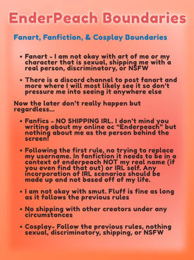 Fanart Fanfiction &amp; Cosplay Boundaries